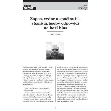 Zápas, vzdor a spočinutí - různé způsoby odpovědi na boží hlas